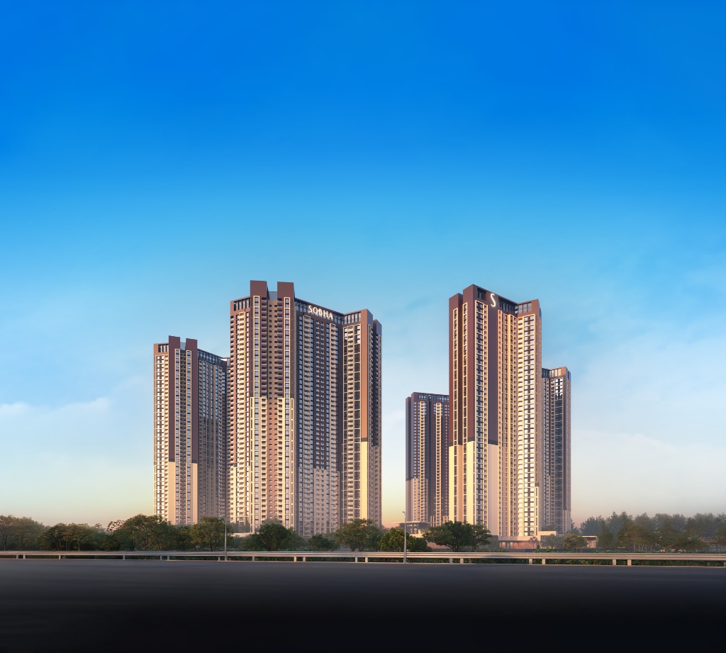 Sobha OneWorld tower elevation day render